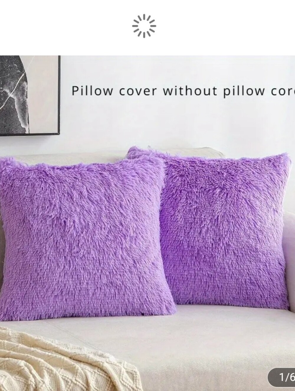 2 Piece Opulant Faux Fur Accent Pillows. 18x18 Inches-No Inserts Included.